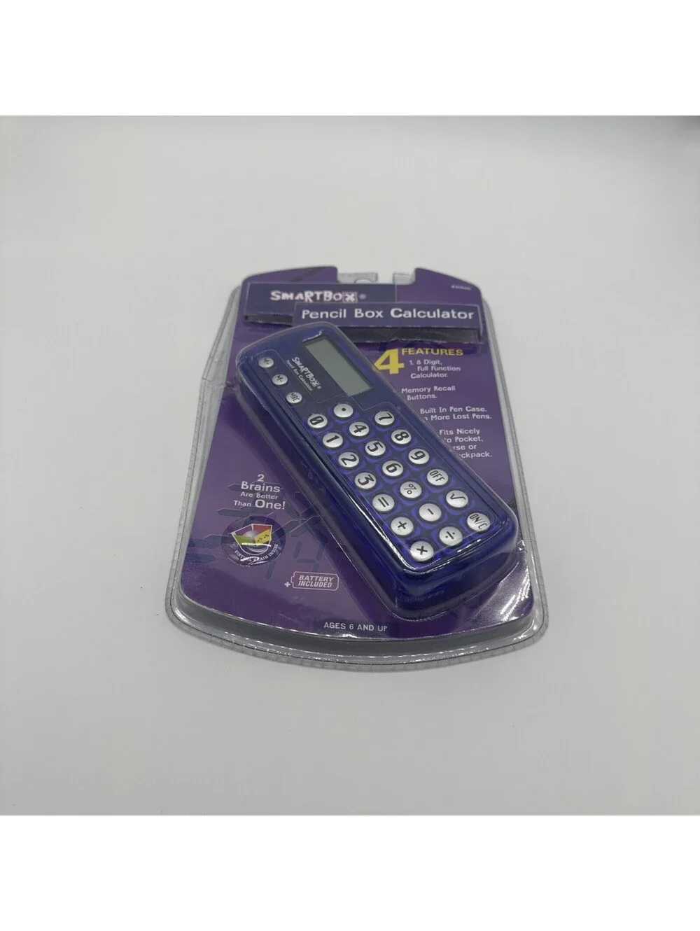 Vintage SmartBox Pencil Box Calculator Translucent Purple Y2K School Supply New